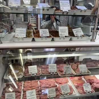 Pastosa Ravioli - Prepared pasta on the top two shelves, raw meat in the bottom section - Pasta Shops Near Me - Brooklyn, New York Pastosa Ravioli - Prepared pasta on the top two shelves, raw meat in the bottom section - Pasta Shops Near Me - Brooklyn, New York