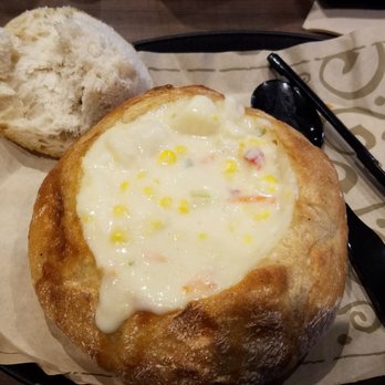 Z!Eats - Corn chowder in a sour dough bread bowl - Salad Near Me - Washington, Pennsylvania