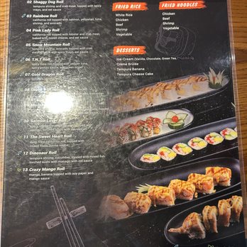 Blue Claw - Menu part 2 as of July 3rd, 2026 - Sushi Bars Near Me - Houston, Texas