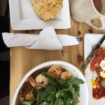 Brasil - Shrimp and grits with fried oysters - Breakfast & Brunch Near Me - Houston, Texas