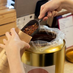 Unmediocre General Store - Packaging our delicious loose-leaf teas.