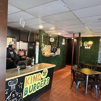 Kind burgers - Inside of restaurant. Nice guy at the register. - Vegan Near Me - San Antonio, Texas Kind burgers - Inside of restaurant. Nice guy at the register. - Vegan Near Me - San Antonio, Texas