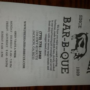Fresh Air Barbecue - Barbeque Near Me - Jackson, Georgia