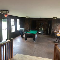 The Buckhorn Bar and Grill - Banquet area with pool and dartboard