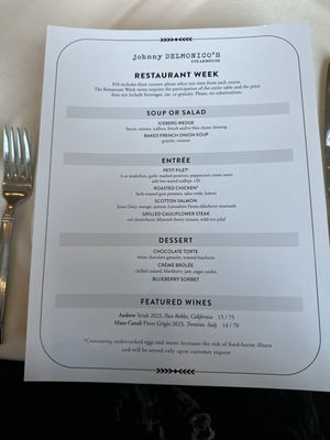Menu photo 1 Johnny Delmonico's Steakhouse Madison, WI