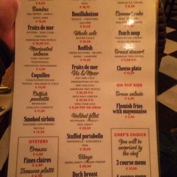 Restaurant Vis&Meer - Yes, they do have the menu in English! - Seafood Near Me - Utrecht, Utah
