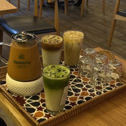 Qamaria Yemeni Coffee - Adeni, Matcha, Caramel Machiatto