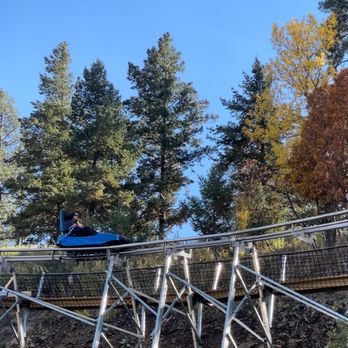 Screaming Eagle Mountain Coaster at Ruidoso Winter Park - Finishing the ride - Amusement Parks Near Me - Alto, New Mexico