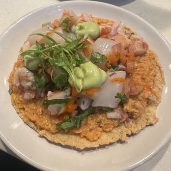 Holbox - Smoked Kanpachi Tostada - Latin American Near Me - Los Angeles, California Holbox - Smoked Kanpachi Tostada - Latin American Near Me - Los Angeles, California