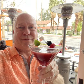 Crudo - Enjoying a Triple Berry Gimlet ($11) - Latin American Near Me - Palm Springs, California Crudo - Enjoying a Triple Berry Gimlet ($11) - Latin American Near Me - Palm Springs, California
