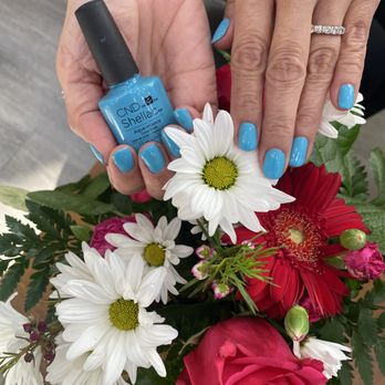Nails And More - Shellac, beautiful blue Nails. - Hair Removal Near Me - Springfield, Virginia