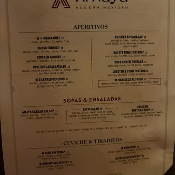 Amaya Modern Mexican - Menu - Mexican Near Me - Las Vegas, Nevada