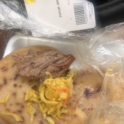 Lobo's City Mex Market - Papusas with some barbacoa