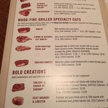 Outback Steakhouse - Menu - Steakhouses Near Me - Burbank, California