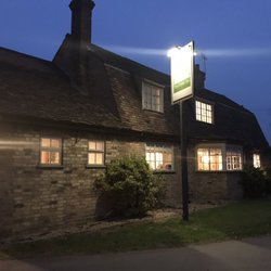 Crown Inn - Outside of the Crown Inn Restaurant at night.