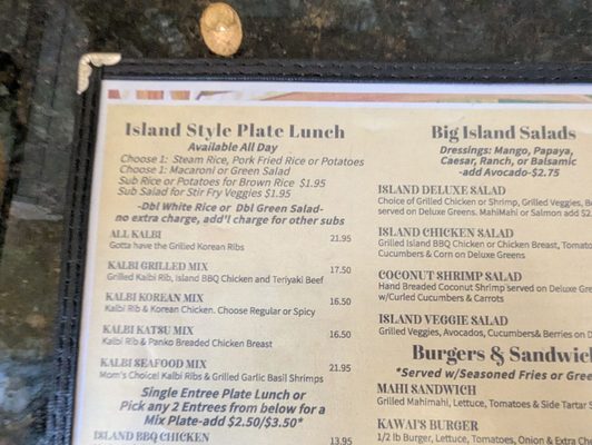 Menu photo 5 Island Style Cafe Santee, CA