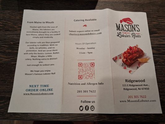 Menu photo 3 Mason’s Famous Lobster Rolls Ridgewood, NJ