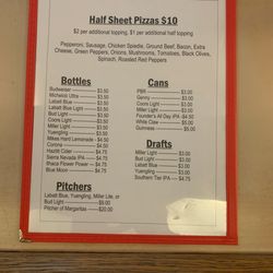 Seabring Inn - Menu
