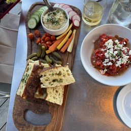 Hummus Board and Fried Green Tomatoes