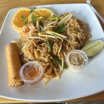 Thai Squared - The shrimp pad Thai was amazing!! The noodles, the sauce and the spring roll. I will definitely be back this is some great Thai food - Thai Near Me - Johns Creek, Georgia