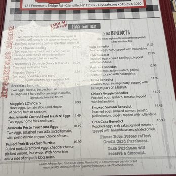Lily’s Cafe - Nice menu - Cafes Near Me - Schenectady, New York
