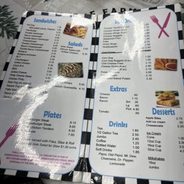 a menu for a restaurant