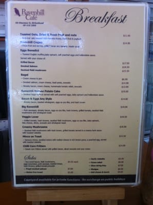 Menu photo 3 Ravenhill Cafe Auckland, AUK Menu photo 3 Ravenhill Cafe Auckland, AUK