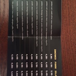 Le Petit Mona - La carte des sandwich,paninis et salade