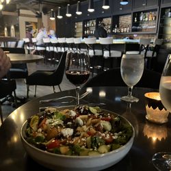 Rafters - Mixed Salad w grilled peaches, feta, and heirloom tomatoes.