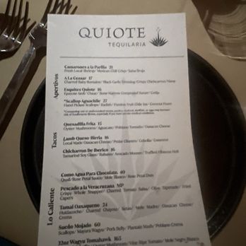 Quiote Tequilaria - Menu - New Mexican Cuisine Near Me - Tampa, Florida