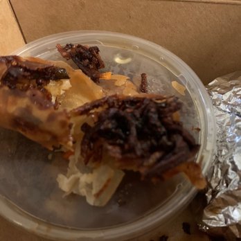 Elsie's Egg Rolls - Burnt veggie egg rolls. Would have been okay waiting for them to redo them. - Filipino Near Me - Hutto, Texas Elsie's Egg Rolls - Burnt veggie egg rolls. Would have been okay waiting for them to redo them. - Filipino Near Me - Hutto, Texas