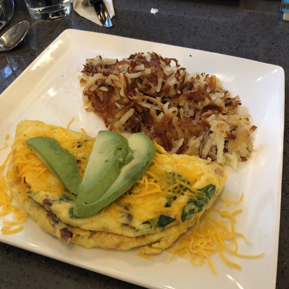 Our Brunch Spot - Bacado Omelet with Hashbrowns - Breakfast & Brunch Near Me - Keller, Texas Our Brunch Spot - Bacado Omelet with Hashbrowns - Breakfast & Brunch Near Me - Keller, Texas