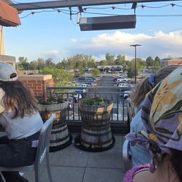Rooftop seating.