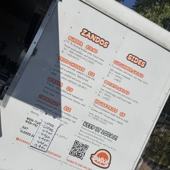 Zandos - Menu - Food Trucks Near Me - Eugene, Oregon Zandos - Menu - Food Trucks Near Me - Eugene, Oregon