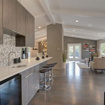 One Source Cabinets - Modern Slab Style Kitchen Cabinets Wood Grain Textured - Cabinetry Near Me - Colorado Springs, Colorado One Source Cabinets - Modern Slab Style Kitchen Cabinets Wood Grain Textured - Cabinetry Near Me - Colorado Springs, Colorado