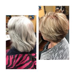 Coconuts Salon & Day Spa - Before and after color, highlights, & cut by Autumn!