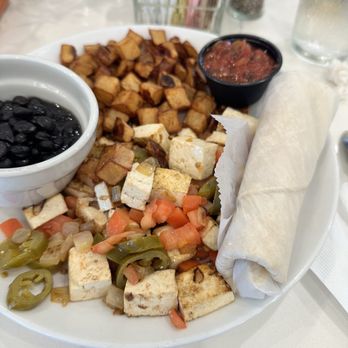 Hemingway Brunch - Vegan Vigas. The beans and tofu were well seasoned and overall it was a filling breakfast! I do wish they had flour tortillas as an option. - Breakfast & Brunch Near Me - Coppell, Texas Hemingway Brunch - Vegan Vigas. The beans and tofu were well seasoned and overall it was a filling breakfast! I do wish they had flour tortillas as an option. - Breakfast & Brunch Near Me - Coppell, Texas