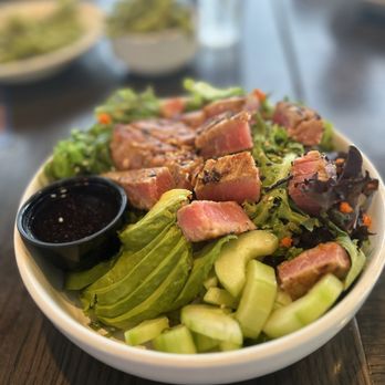 Quarterdeck Restaurants - My Poke with grilled tuna - Seafood Near Me - Dania Beach, Florida Quarterdeck Restaurants - My Poke with grilled tuna - Seafood Near Me - Dania Beach, Florida