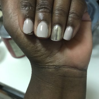 Juju's Nail & Spa - One week ones gel manicure... with chipped nail - Nail Salons Near Me - Fresh Meadows, New York Juju's Nail & Spa - One week ones gel manicure... with chipped nail - Nail Salons Near Me - Fresh Meadows, New York