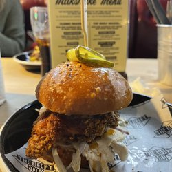 The Beefy Boys - Nashville Hot chicken sandwich with the fried thigh.