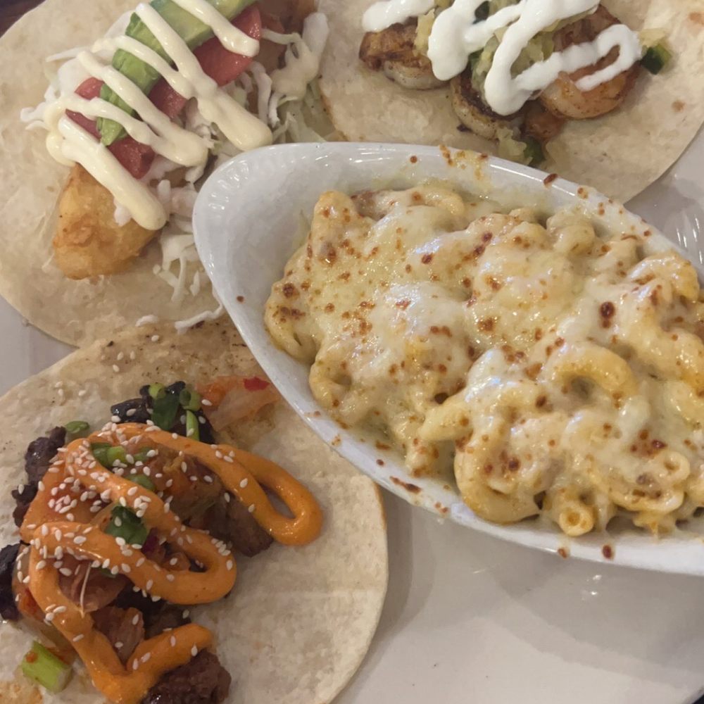 Swami, Dae Han, and the Big Easy with a side of Chorizo Mac. Swami, Dae Han, and the Big Easy with a side of Chorizo Mac.