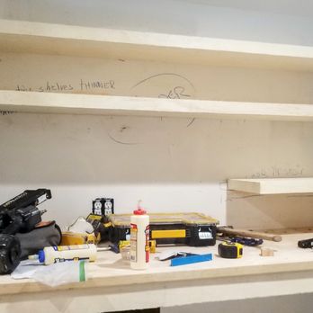Mat-Su Carpentry and Construction - Floating shelves for a beauty/makeup station - General Contractors Near Me - Wasilla, Alaska