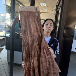 Louetta Dry Clean - This is what their cleaning service did to a $1,000+ designer leather skirt