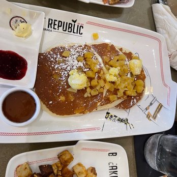 Breakfast Republic - Pineapple Upside Down Pancakes - Breakfast & Brunch Near Me - San Diego, California Breakfast Republic - Pineapple Upside Down Pancakes - Breakfast & Brunch Near Me - San Diego, California