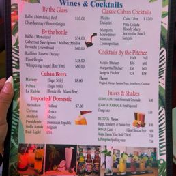 drink menu drink menu