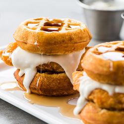 Topgolf - Chicken and waffle sliders