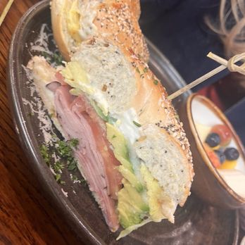 Caffé Central - Breakfast bagel with extra avocado. - Breakfast & Brunch Near Me - San Francisco, California Caffé Central - Breakfast bagel with extra avocado. - Breakfast & Brunch Near Me - San Francisco, California