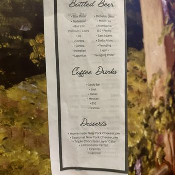 Basso Cucina Italiana - Beverage Menu - Italian Near Me - Cresco, Pennsylvania Basso Cucina Italiana - Beverage Menu - Italian Near Me - Cresco, Pennsylvania
