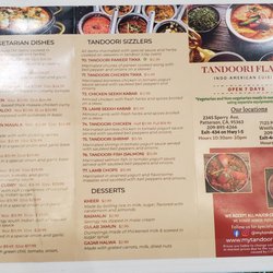 Tandoori Flame - Menu 6/28/2022