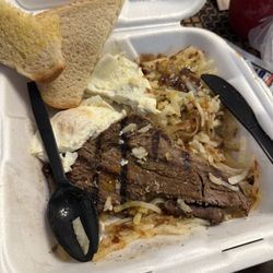 Sorry for the bad presentation. We dug right in. Everything was cooked to perfection.